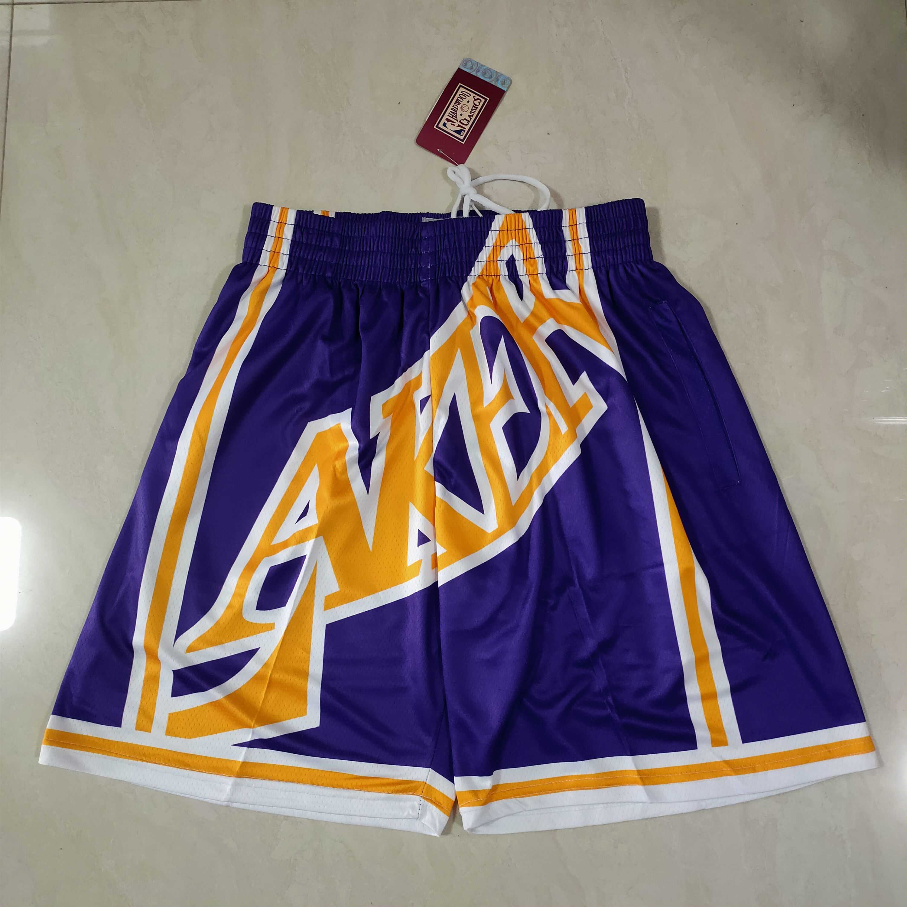 Men NBA 2021 Los Angeles Lakers Purple Shorts
